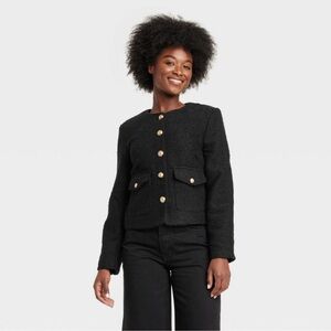 Women's Button-Front Jacket - Universal Thread Black